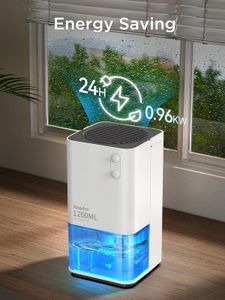 EasyAcc Electric Dehumidifier 1200ml – Compact White Moisture Remover