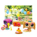 BANDAI Littlest Pet Shop Series 2 Petfluencer Garden Party | Petfluencer Set Has 2 LPS Mini Pet Toys 4 Accessories 1 Backdrop 1 Collector Card And 1 Virtual Code | Collectable Toys For Girls And Boys