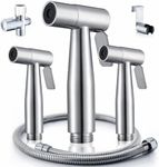 Fekivasy Bidet Sprayer, 3 Packs Handheld Bidet Sprayer for Toilet with Adjustable Jet Spray for Toilet Bidet Cloth Diaper Sprayer Sets Stainless Steel Bathroom Fixture Hardware Parts Bidet Faucets