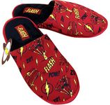 DC Comics Adult Flash All-Over Print Scuff Slippers Small Red