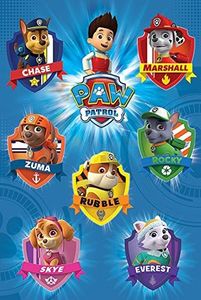 empireposter 737304 Paw Patrol - Crests - Animals Dogs Children TV Series Posters Poster, Paper, Colorful, 91.5 x 61 x 0.14 cm