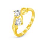 925 Sterling Silver Dual Heart Ring | 18K Gold Plated | Gifts for Women & Girls | With Certificate of Authenticity and 925 Stamp | 6 Months Warranty*