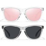 Sunglasses for Women Men- Polarized Sun Glasses Mens Womens Retro Mirror Lens for Driving Fishing UV400 Protection