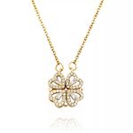 Vembley Shiny Gold-plated Four Leaf Clover Pendant Necklace For Girls/Women