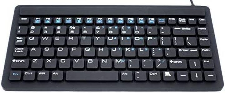 DSI Waterproof Mini Keyboard Industrial Ip68 Silicone Ikb88, Black