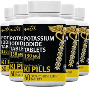 (5 Pack) Potassium Iodide Tablets 130 mg - (300 Tablets) EXP 05/2032 - Ki Pills Potassium Iodine Tablets 130 mg - Potassium Iodine Pills YODO Naciente, Thyroid Supplement - 300 Tablets