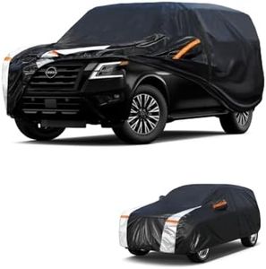 Large SUV Car Cover for Nissan Armada 2003-2025 100% Waterproof All Weather, Heavy Duty Outdoor Full Exterior Covers Rain Sun Wind UV Protection.