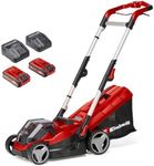 Einhell Power X-Change RASARRO 36/34 Cordless Lawnmower With Battery (x2) And Charger (x2) - 36V, 34cm Cutting Width, 30L Grass Box, 5 Cut Heights - Battery Lawn Mower For Lawns Up To 300m²