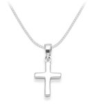 Heather Needham Children's Sterling Silver Cross Necklace on 14" silver chain - Size: small 11mm x 15mm Silver gift box B43HN8155/8500(14")