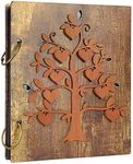 Giftgarden 4x6 Photo Album Family Tree Decor Large Capacity Wood Cover Wedding Family Baby Picture Albums Holds 120 Photos