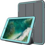 TECHGEAR D-FENCE Case fits Apple iPad Air 3 2019, iPad Pro 10.5", Shockproof Tough Rugged Protective Armour Smart Case with Detachable Screen Cover/Stand - Kids Schools Builders Workman Case, Aqua