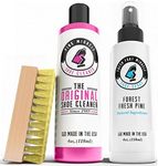 Pink Miracle Shoe Cleaner and Fresh Foot Shoe Deodorizer Spray 4 oz.Bundle for Cleaining Sneakers, Boots and More! (Pink Miracle/Fresh Foot Combo)