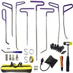 AOCKSINGTN Rods Dent Removal Kit, 30 Pcs Paintless Dent Repair Rods, Special Manganese Steel, Professional Hail Dent Removal Tool for Minor Dents, Door Dings and Hail Damage