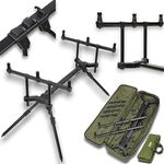 NGT Slider 3 Rod Pod Stand Holder Rack Carp Coarse Fishing Sturdy High Low Case