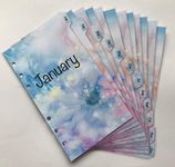 Filofax Personal Organiser Planner - Beautiful Candyfloss Monthly Dividers - Fully Laminated