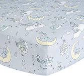 Lambs & Ivy Disney Baby Cozy Friends Winnie The Pooh Gray Fitted Crib Sheet