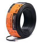 Wirefy 14/2 Low Voltage Landscape Lighting Copper Wire - Outdoor Direct Burial - 14-Gauge 2-Conductor 250 Feet | Landscape Lighting Wire | Low Voltage Wire 14/2 | 14/2 Landscape Wire