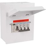 5 Way 63A RCD Garage Consumer Unit Metal Clad 6A 16A 32A MCB