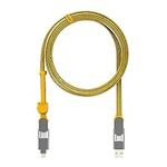 Rolling Square, inCharge XL, 6-in-1 Multi Charging Cable, 100W Ultra-Fast Charging Power, 6.5ft/2m, Summit Yellow