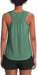 PINSPARK Workout Tops for Women Yoga Tank Top Lightweight Racerback Gym Shirts Loose Athletic Exercise Tops Green XL