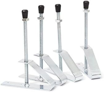 Relaxdays - 4 Soportes de pared para neumaticos, 13.5 x 2.5 x 18.5 cm, Acero con tapones de goma