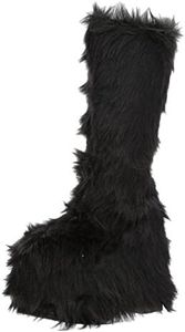 Ellie Shoes Women's 500-fuzz Chelsea Boot, Black, 7 US/7 M US