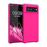 kwmobile Case Compatible with Google Pixel 6 Case - TPU Silicone Phone Cover with Soft Finish - Neon Pink