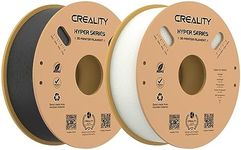 Creality Hyper PLA Filament Bundle 1.75mm 2KG for K1 Max/Ender 3 V3 SE/KE, 3D Printer Filament PLA Designed for High Speed 30-600mm/s, Dimensional Accuracy ± 0.03 mm (White & Black 2 Pack)