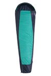 Mountain Warehouse Traveller 50 Sleeping Bag -220cmx80cmx50cm - 2 Season, Mummy Shaped Sleeping Bag - For Autumn, Camping & Travel Teal Regular Length