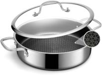 Saute Pan with Lid,Hybrid Non Stick