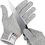 IXIGER Cut Resistant Gloves Food Grade Level 5 Protection, Safety Kitchen Cuts Gloves for Oyster Shucking, Fish Fillet Processing, Mandolin Slicing, Meat Cutting and Wood Carving, 1 Pair (Large)