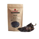 Dried Ancho Chili Peppers 200gr by Sombrero. Low Heat and high Flavour, Great for Tortilla Soup, Tamales, Fajitas and Beef Chili! (Chili con Carne)