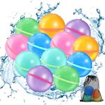 12Pcs Reusable Water Balloons, Magn