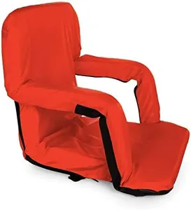 Camco Portable Stadium Seat | Ideal for Benches, Picnics, The Beach, Outdoor Concerts, Sporting Events, and More | Red (53096)