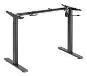 JIN OFFICE Metal Electric Height Adjustable Table Frame| 3 Memory Preset | No Tabletop| Electric Sit Stand Desk Frame| Motorized Height Adjustable Table| 80 Kg Weight Capacity| Standing Desk Frame