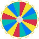 Rettebovon Parachute with Handles 20ft Play Parachute Games for Outdoor Team Games,You Can Also Use it for Trampoline Cover Picnic Mat Furniture Cover