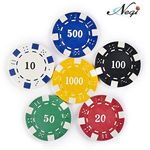 Negi Poker Chip Game Set with Aluminium Carry Case (500 Pieces)