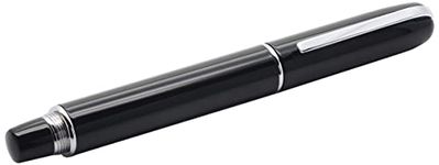 LACHIEVA LUX Classic Piano Lacquering Metal Roller Pen with Germany Schneider Refill Nice Gift Box Pack (Black)