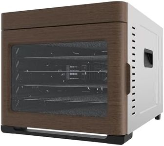 Wood Grain Food Dehydrator Dryer- No Plastic Dehydrator with Large 6.5ft² Drying Space and 6 Stanless Trays, 700W, 167°F, Dehydrator for Healthy Food, Meat, Jerky, Fruit and Vegetable, FD1012SJY