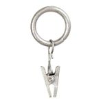 Kenney Petit Window Curtain Clip Rings, 14-Pack, Pewter