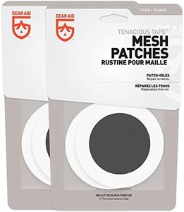 GEAR AID Tenacious Tape Mesh Patches for Repairing Holes in Tents, Bug Screens, Mosquito Netting, No-See-ums and More, 3” Rounds