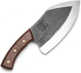 COOLINA Lixy Cleaver Chef Knife, 8.7-in Hand-forged High Manganese Clad Steel, Full Tang Butcher Knife, Razor Sharp Kitchen Knife for Camping, Outdoor Cooking, Slicing, Cutting Meat