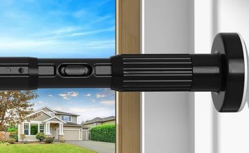 2Pack Black Tension Curtain Rod 41-146In, Extra Long Outdoor Curtain Rod