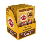 Pedigree Meat Jerky Stix Adult Dog Treats, Grilled Liver – 80 g (Pack of 4) by Jolly and Cutie Pets