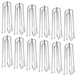 baotongle 50 pcs Stainless Steel Curtain Pleater Tape Hooks Stainless Curtain Pleat Hook, 4 Prongs Pinch Pleat Hook ClipTraverse Pleater 4 End Hooks