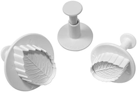 Cortadores de Émbolo de Hoja de Rosas Veteada PME, Tamaños Pequeño, Mediano y Grande, Juego de 3