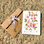 Handmade greeting card with envelope Diwali card | Christmas card| handpainted watercolor floral greeting card | birthday card | proposal card |