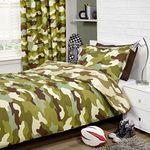 Army Camouflage Lined 72" Drop Curtains