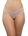 Calvin Klein Women's Polyester Classic Solid Hipster (Pack of 1) (QF7158AD7NS_Nude