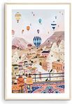 Nationcog Cappadocia, Turkey Art Print, Hot Air Balloon Print, Travel Print, Travel Poster, Europe Print, Housewarming Gift (Unframed) (11x14)